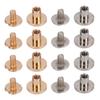 200 Set Chicago Screws Gold and Silver Color 0.4x0.3in Brass Surface Plated Leather Rivets for