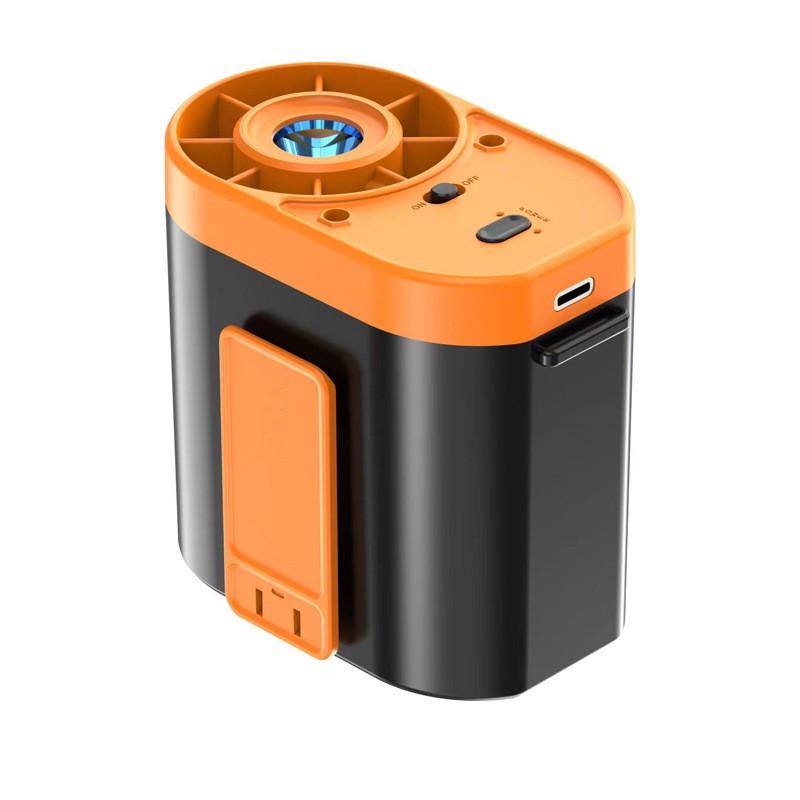 

2026 Portable Waist Fan with Strong Wind & Flashlight for Outdoor Cooling 88.8*57.5*79 помаранчевий