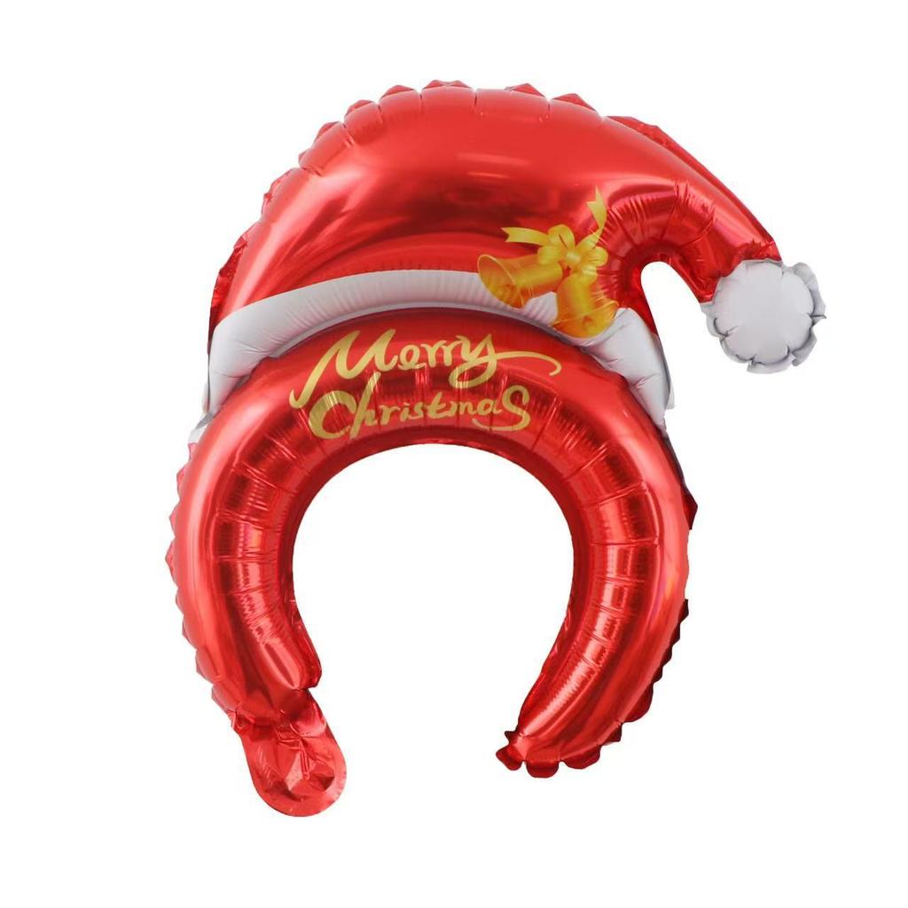 Large Christmas Tree and Santa Claus Aluminum Foil Balloons for Window Display 
