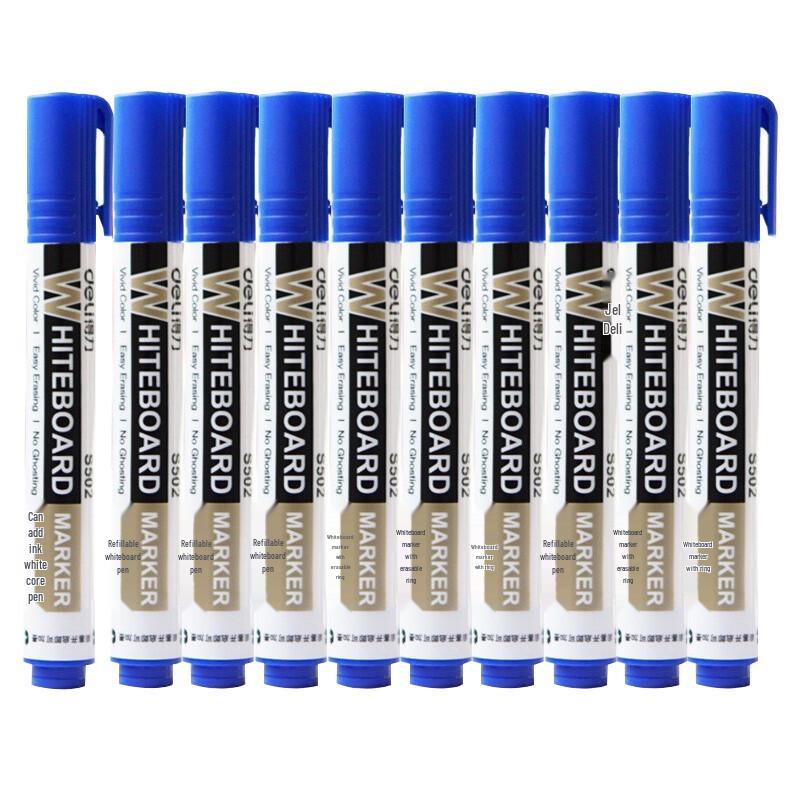 Deli S502 Erasable Refillable Whiteboard Markers