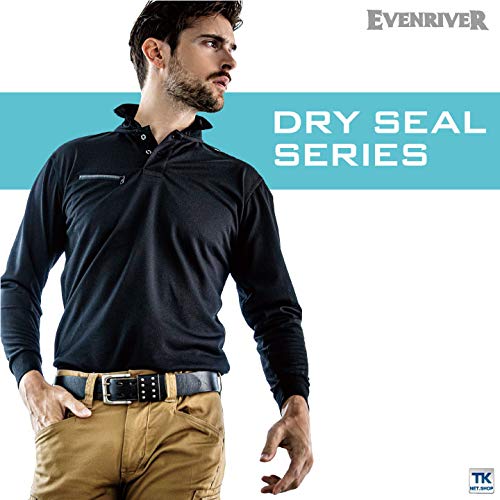 EVEN RIVER All-Season Dry Seal Polo Shirt (Long Sleeve) NX406 5 Black L (For Fall/Winter)