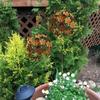 Rust Decoration for Garden Stake Metal Flower Garden Decoration Rust Trellis Flower Bed Stake Pot Stake Natural
