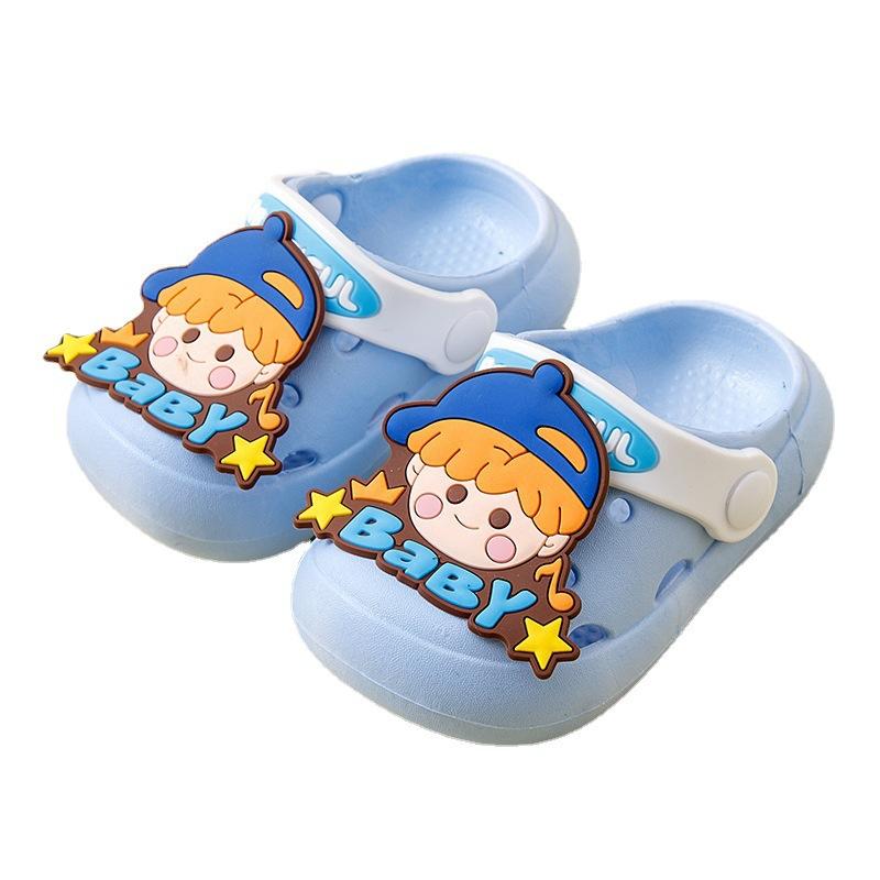 Children's Summer Cartoon Non-Slip Baby Sandals for Boys and Girls, Boys' Closed-Toe Clogs, Toddler Sandals