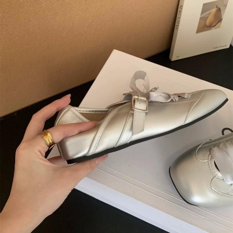 Fashion Women Flats Bow Ballet Dance Mary Jane Shoes Summer Autumn Girls Sandals Fashion New Dress Designer Casual Shallow Footwear