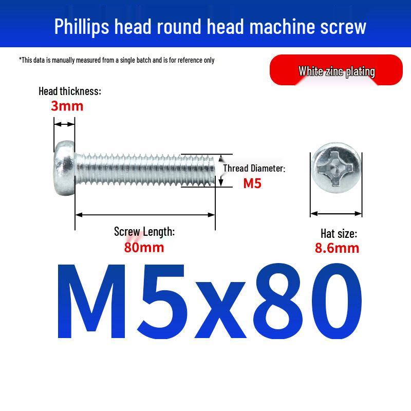 GB823 Phillips Round Head Machine Screw for Switch Socket Panel Junction Box