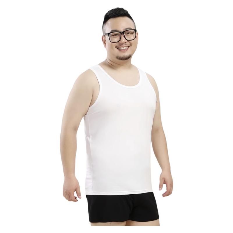 Hengyuanxiang Enlarged Cotton Undershirt for Men Loose-Fitting Extra Large Size Athletic Tank Top