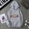 Thickened Fleece Hooded Sweatshirt Pullover Outer Wear Printed Autumn Winter Warm Sweatshirt Women's Oversize Clothes