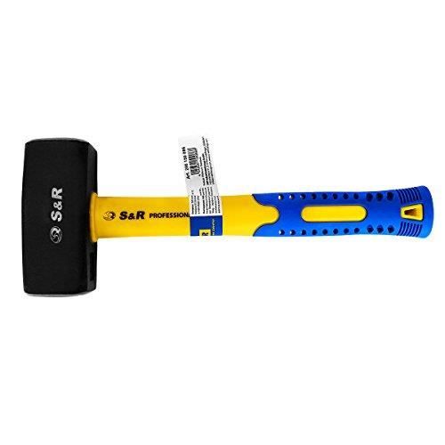 Massette 1000 g en acier forgé C50. Manchge en fibre de verre antichoc