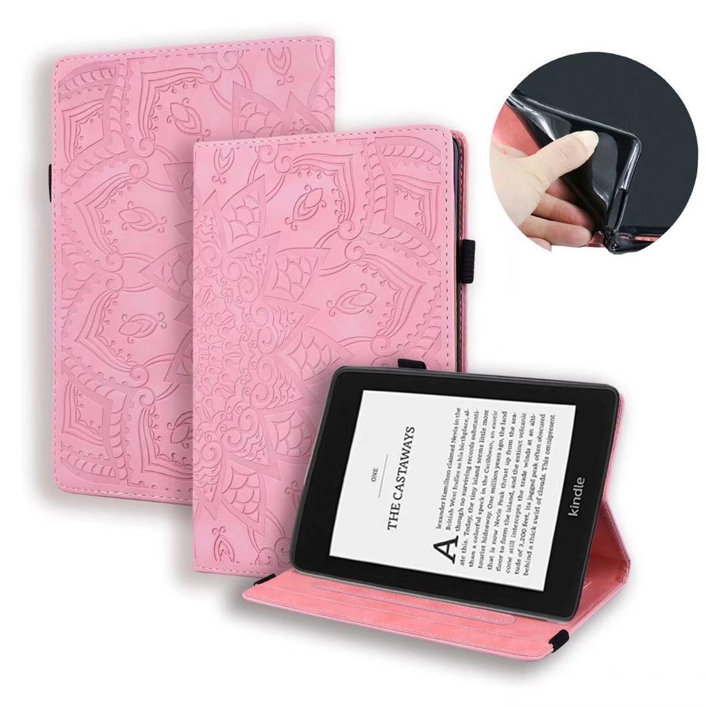 Kompatibilní s Amazon Kindle6 HD10 PLUS, Ochranné pouzdro na e-čtečku, Retro matné ražené jednobarevné