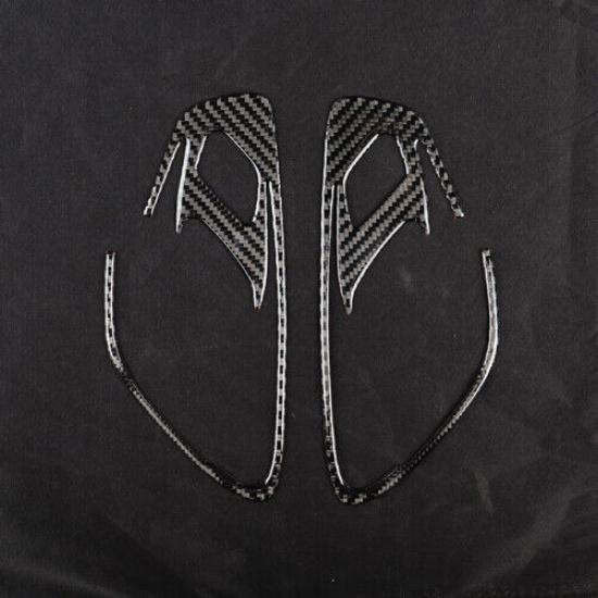 For Chevrolet Camaro 2016-24 Carbon Fiber Inner Door Handle Frame Cover Trim 2X