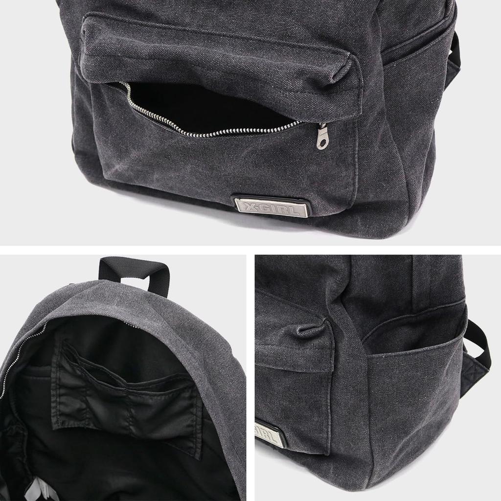 [X-girl] Canvas Daypack CANVAS DAYPACK 105244053010 BLACK ONE SIZE