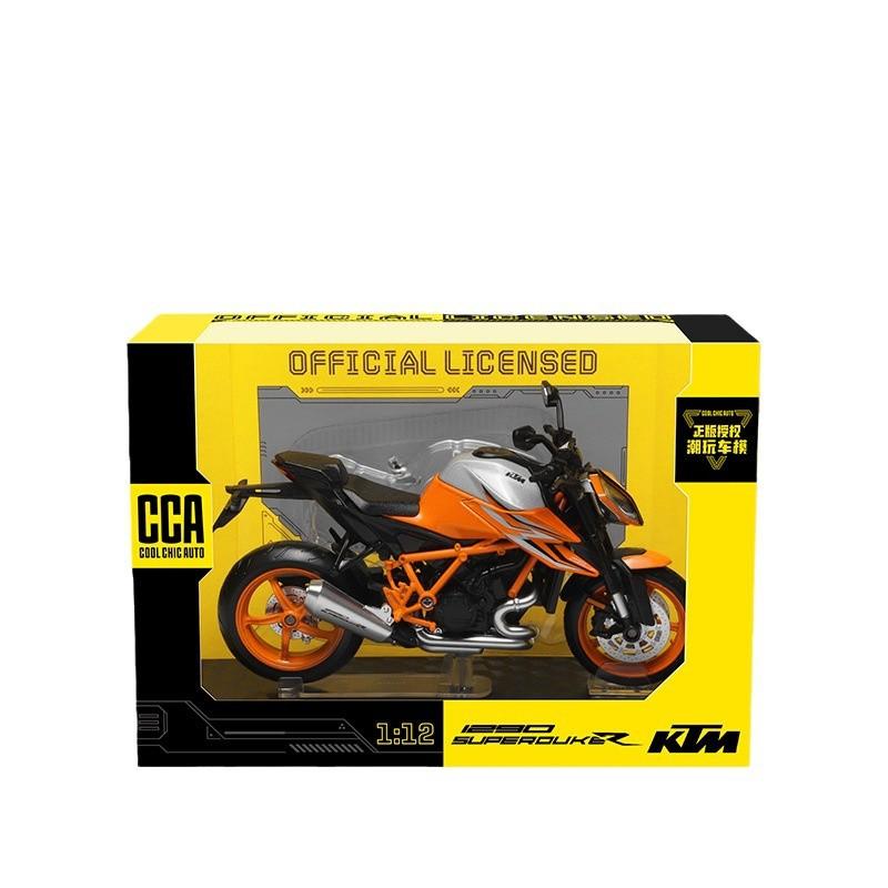 KTM 1290 Super Duke R, Maßstab 1:12, Sportmotorrad-Miniaturmodell aus Metallguss, dekoratives und trendiges Accessoire, Geschenk für Freunde