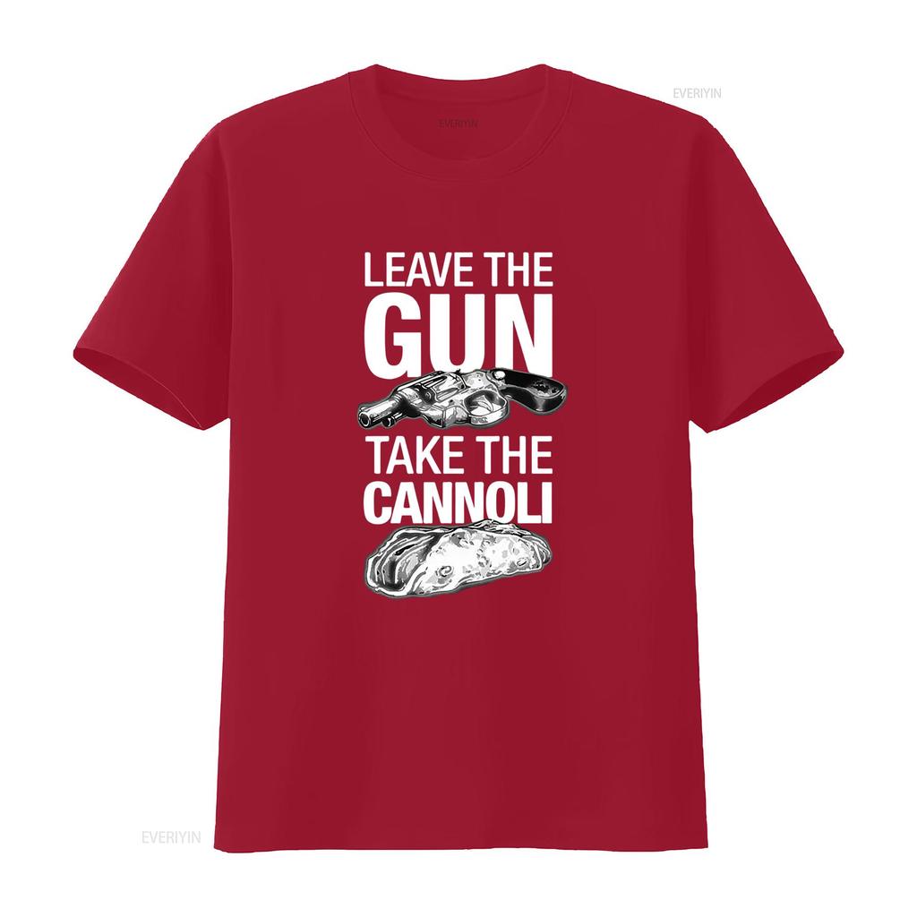 Retro Classic Movie Quote Leave The Gun Take Cannoli Print Cool Casual T Shirt Vintage Washed Stylish Fashion Streetwear Soft