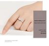 S925 Sterling Silver Romantic Simulated Diamond Open Band Ring for Women - Elegant Gift for Girlfriend.