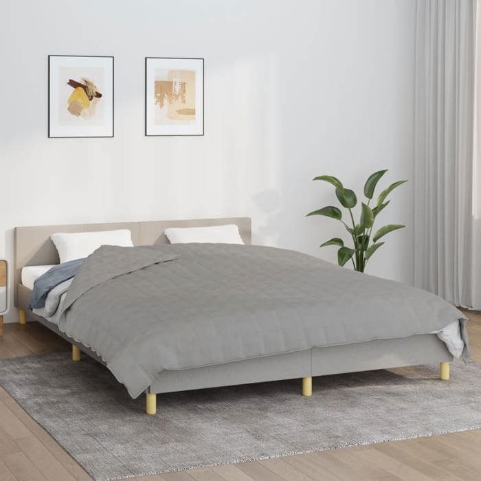 VidaXL Weighted Blanket Grey 200x200 Cm 13 Kg Fabric 350725