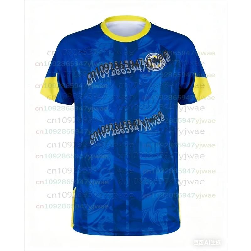 MDHAO xin nan zhuang  3D txu 2026 Bosni&euml; en Herzegovina Voetbalshirt DZEKO 11 Voetbal T-shirt Heren Trainingsshirt Thuis Uit Blauw Wit Top Fan Uniform M