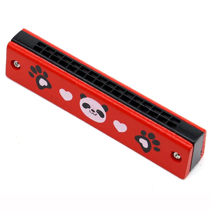 High-Quality 1Pc 16-Hole High-Quality Wooden High-Quality Harmonica High-Quality Cartoon High-Quality Animals High-Quality Painted High-Quality Toy