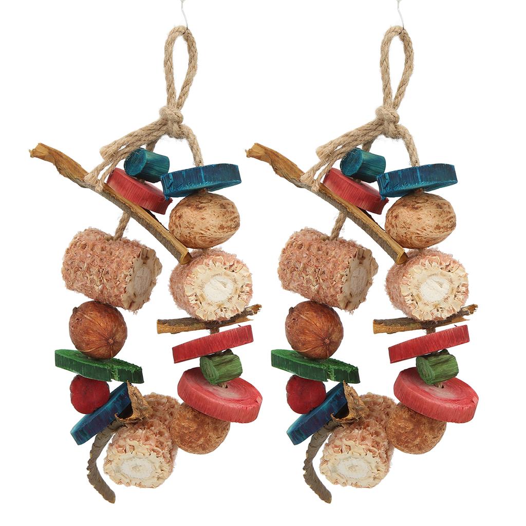 Vogel Kauspielzeug Natürlich Hängendes Papageienkäfig Beißspielzeug für Kleine bis Mittelgroße Vögel Typ C