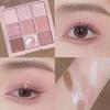 Nine-Color Waterproof Matte & Glitter Eyeshadow Palette - Long-lasting  Sweat-proof  and Brightening.