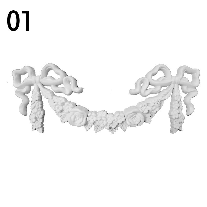 

European Style Wall Decor Flower Frame Carving Crafts Wardrobe Wine Cabinet Decals Window Furniture Sliding Door Decor