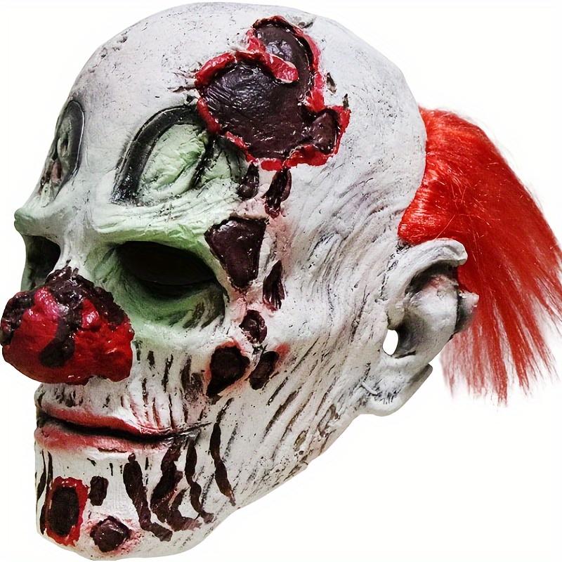 Clownskostüm Latexkopf, Lustige Clownmaske, Kostümparty mit Geisterhaus-Thema, Streichmaske, Gruselige Böse Clownmaske Gruseliges Gesicht