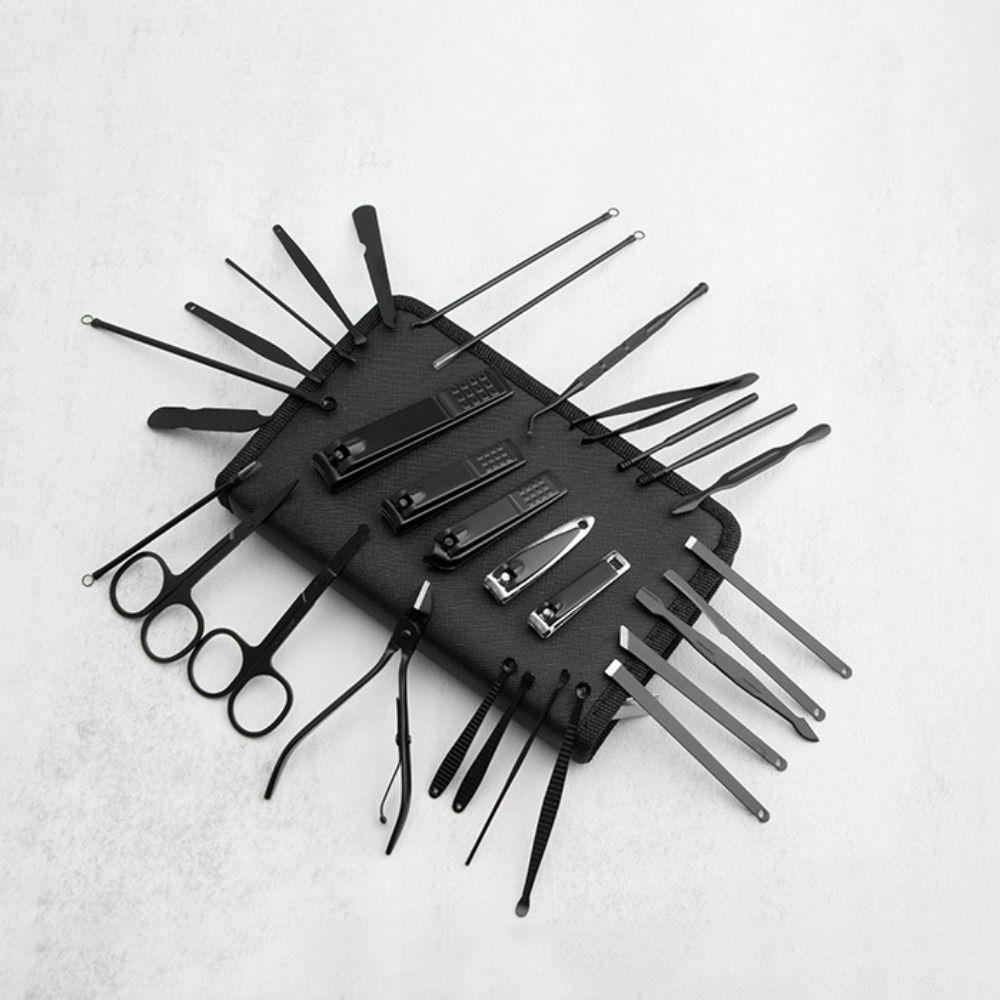 32pcs Professional Nail Clippers Kit Stainless Steel Nail Grooming Kit Manicure Set  Home