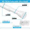 Shower Curtain Rods 40-150cm Spring Rod Tension Rod Extendable Curtain Pole No Drill Tension Poles for Clothes Windows Cupboard