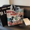 2025 Bestickte Cartoon Canvas Tragetasche: Damen Casual Schulterhandtasche mit großer Kapazität