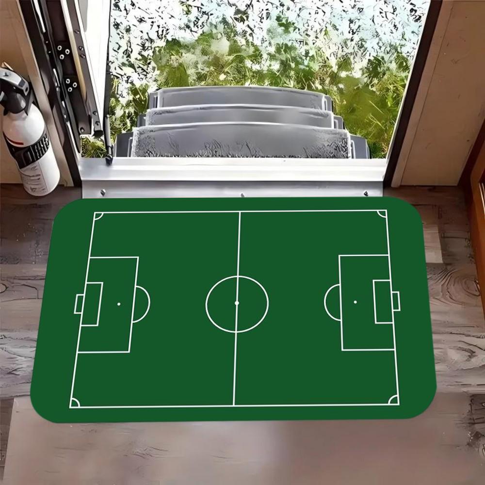 Voetbalstadion Veldontwerp Tapijt Non-woven Antislip Voetbalveld Kleed Sportfan Cadeau Binnen Buiten Voordeur Vloermat 30x50cm