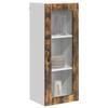 Wall Mounted Glass Cabinet LUCCA Smoked Oak 40 X 31 X 100 Cm