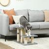 Dog Steps for Bed, 3 Step Adjustable Pet Stairs for Sofa with 6 Sisal Scratching Posts for Small Dogs & Cats, Grey