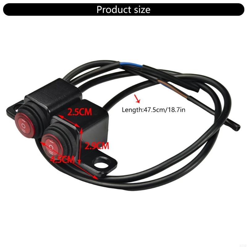 2025 New Motorcycle Headlight Control Switches 3 Speed Modes Ergonomic Design Motorcycle Light Switches Upgrades for Enhanced