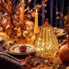 Halloween Artificial Glass Pumpkin with LED Lights Glass Decoration Halloween LED Lights Lamp Festive Atmosphere Decorations