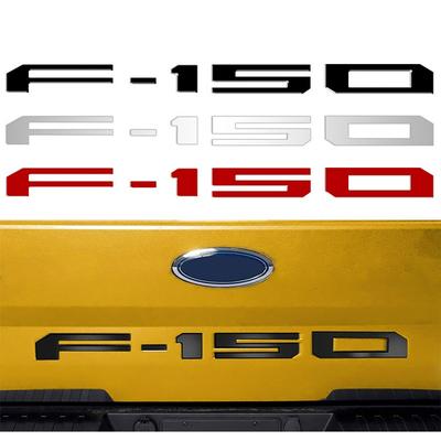 Letras adhesivas superpuestas para inserción de portón trasero F150, emblema 3D F150, letras de calcomanía para portón trasero para F150 2018 2019 (Cromo)