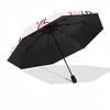 1pc Pink Characters Automatic Open/Close Umbrella Compact Folding Umbrella, All-Season Portable Umbrella for Women/Men F1124276