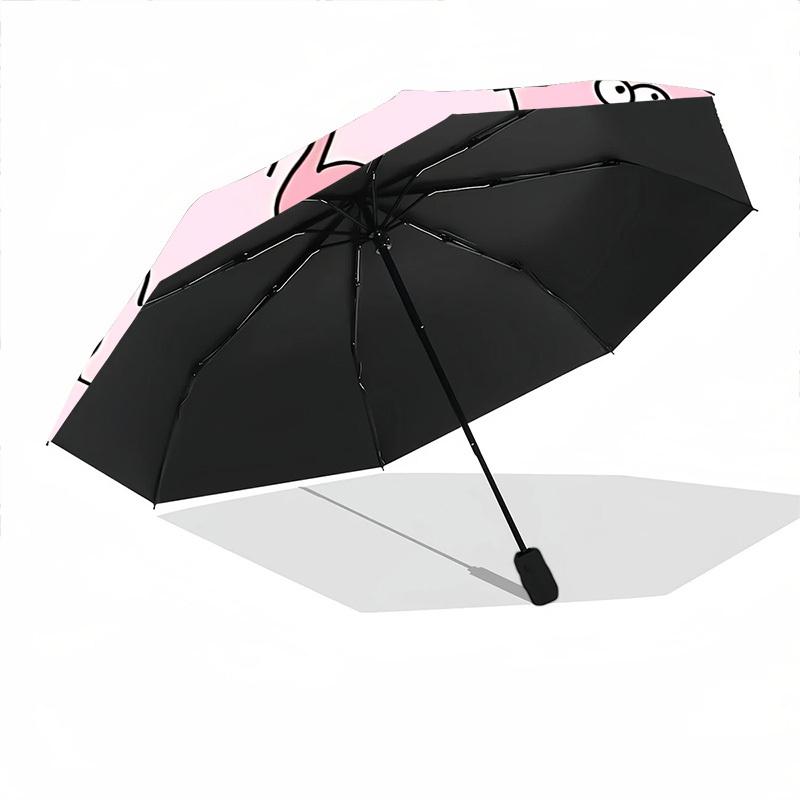 1pc Pink Characters Automatic Open/Close Umbrella Compact Folding Umbrella, All-Season Portable Umbrella for Women/Men F1124276