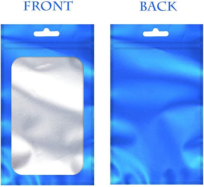 100 Pieces Resealable with Aluminum Foil Pouch Smell Proof Bag for Food Storage