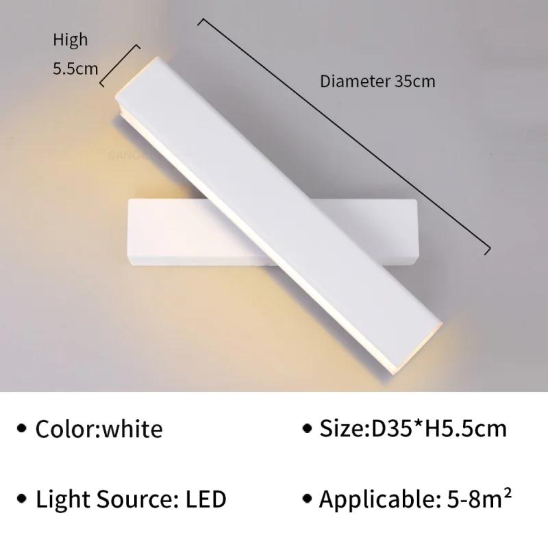 Modern LED Wall Light Hardwares Rotatable Wall Sconces for Bedroom Living Room Indoor Wall Sconces Lighting Fixture Luster