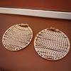 Personalized Zircon Circle Geometric Silver Needle Earrings Fashion Light Luxury Temperament Earrings