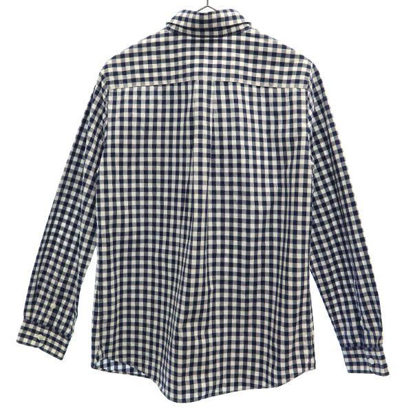 Mackintosh Sanyo Shokai Gingham Check Long Sleeve Shirt 38 White X Navy Women Used