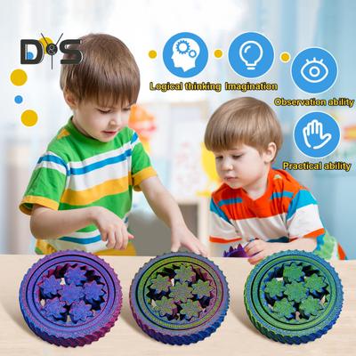1/5Pcs 3D Printed Fidget Spinner Toy Stress Anxiety Relief Kids Teens Adults Interlocking Gear Fingertip Gyroscope Portable Travel Sensory Spinning