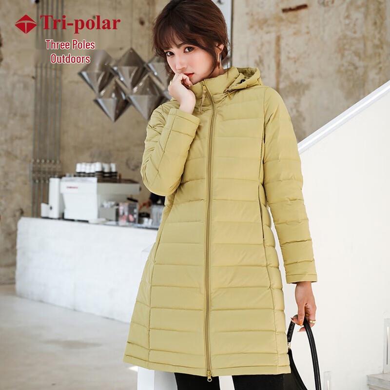 Sanji Outdoor TP8510 Women s Slim-Fit Hooded Mid-Length Down Jacket 2XL