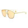GUCCI Luxury Double G Sunglasses Women's Orange Round