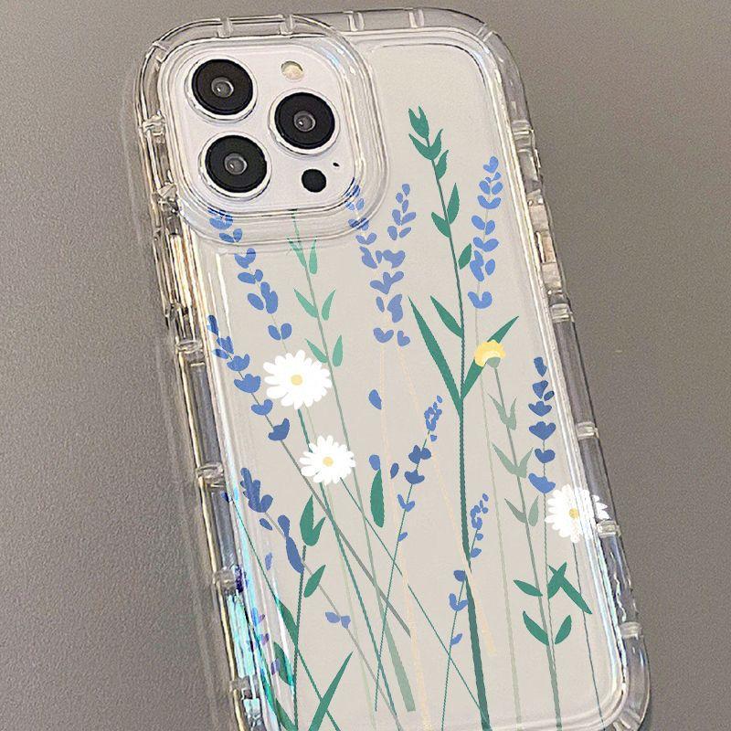 Lavender Simple for Iphone17promax Airbag Mobile Phone Case 13/14 Apple 1615 Transparent
