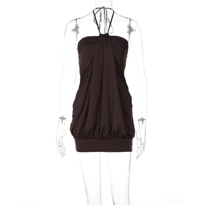 Elegant French Slimming Sleeveless Summer Dress Medium