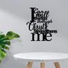 I Can Do All Things Through Christ Metal Wall Sign Vintage Interior Décor Home Metal Art, Iron Plate, and Inspirational Wall Art