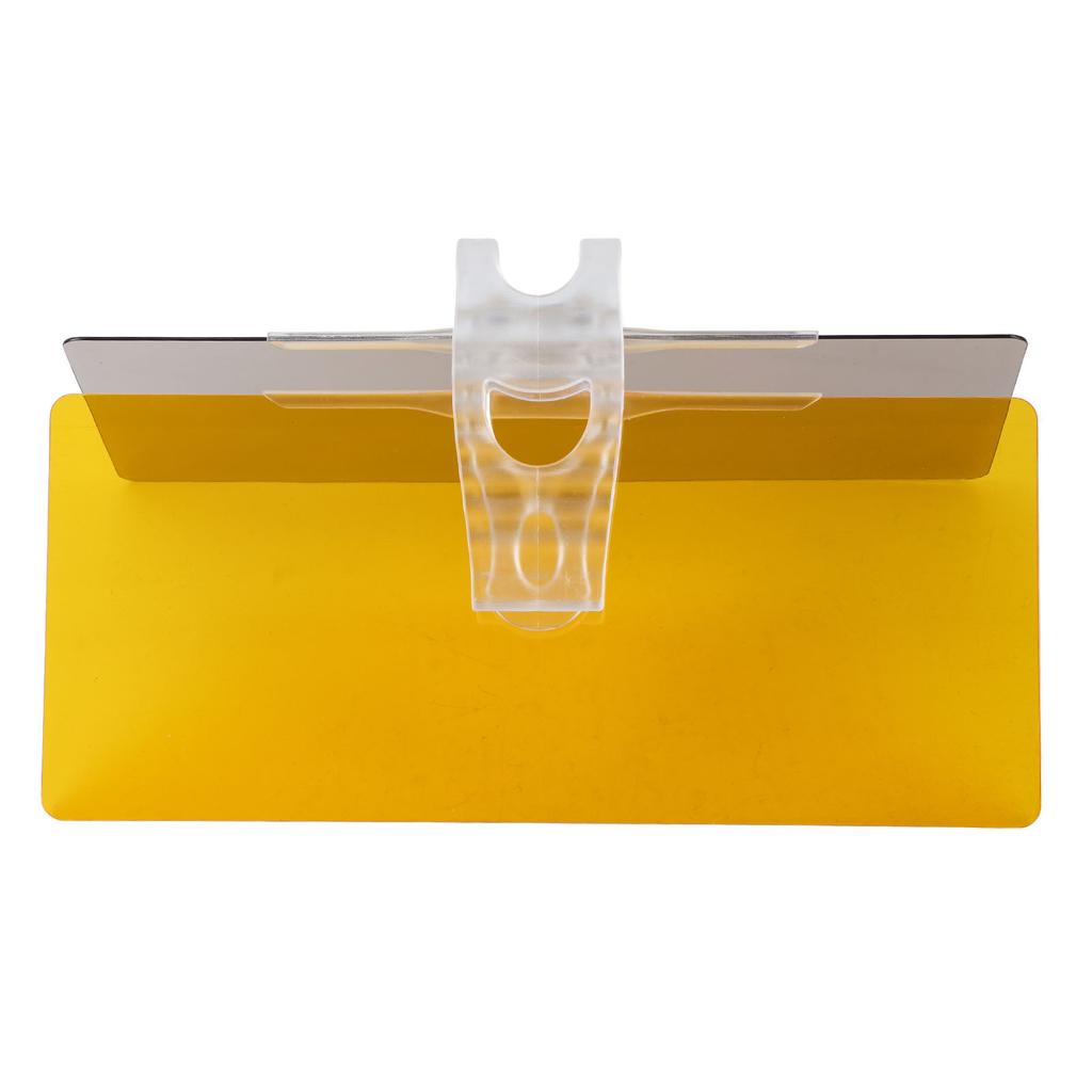 2 w 1 Przeciwodblaskowy Osłona Przeciwsłoneczna Dzień Noc Podwójnego Użytku Czarno-Żółta Obrotowa Odporna na UV Uniwersalna