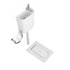 Compact Ceramic Squat Toilet with Flip Lid and Cover Plate