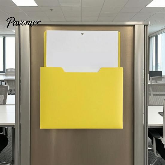 Letter Size File Organizer Holder with Large Magnetic Back, Wall Hanging Plastic Document Project Organizer, A4 Paper Case for Whiteboard Refrigerator