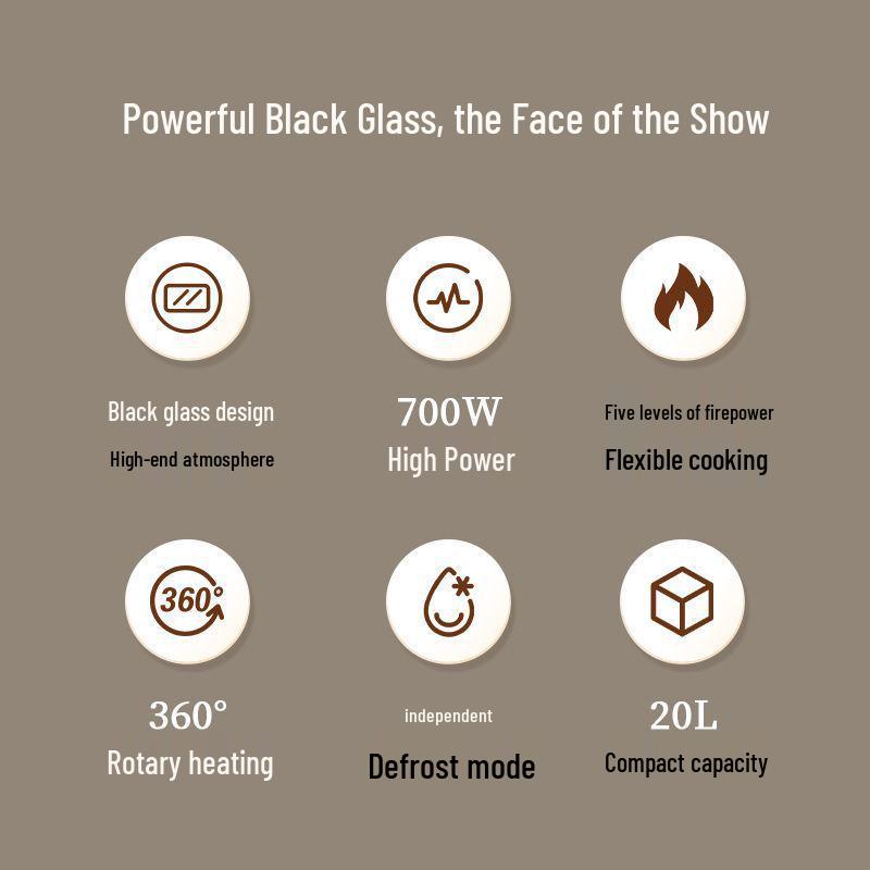 User-Friendly Microwave Oven with 5 Power Levels and Easy-Clean Interior, Safe for Kids and Seniors - Model 20MX81-L.